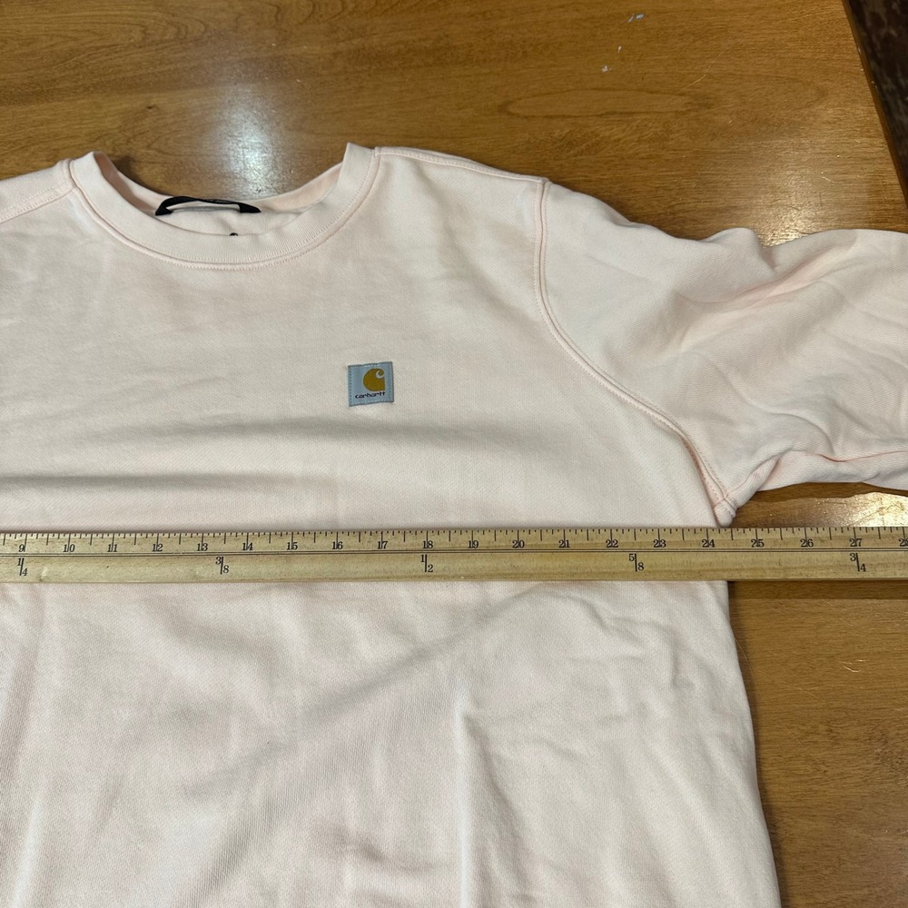 Carhartt Women's XL Relaxed Fit Tencel Series Peach Crewneck Sweatshirt Pullover - Picture 6 of 8
